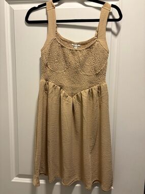 Beige Knit-Top Sundress - Women